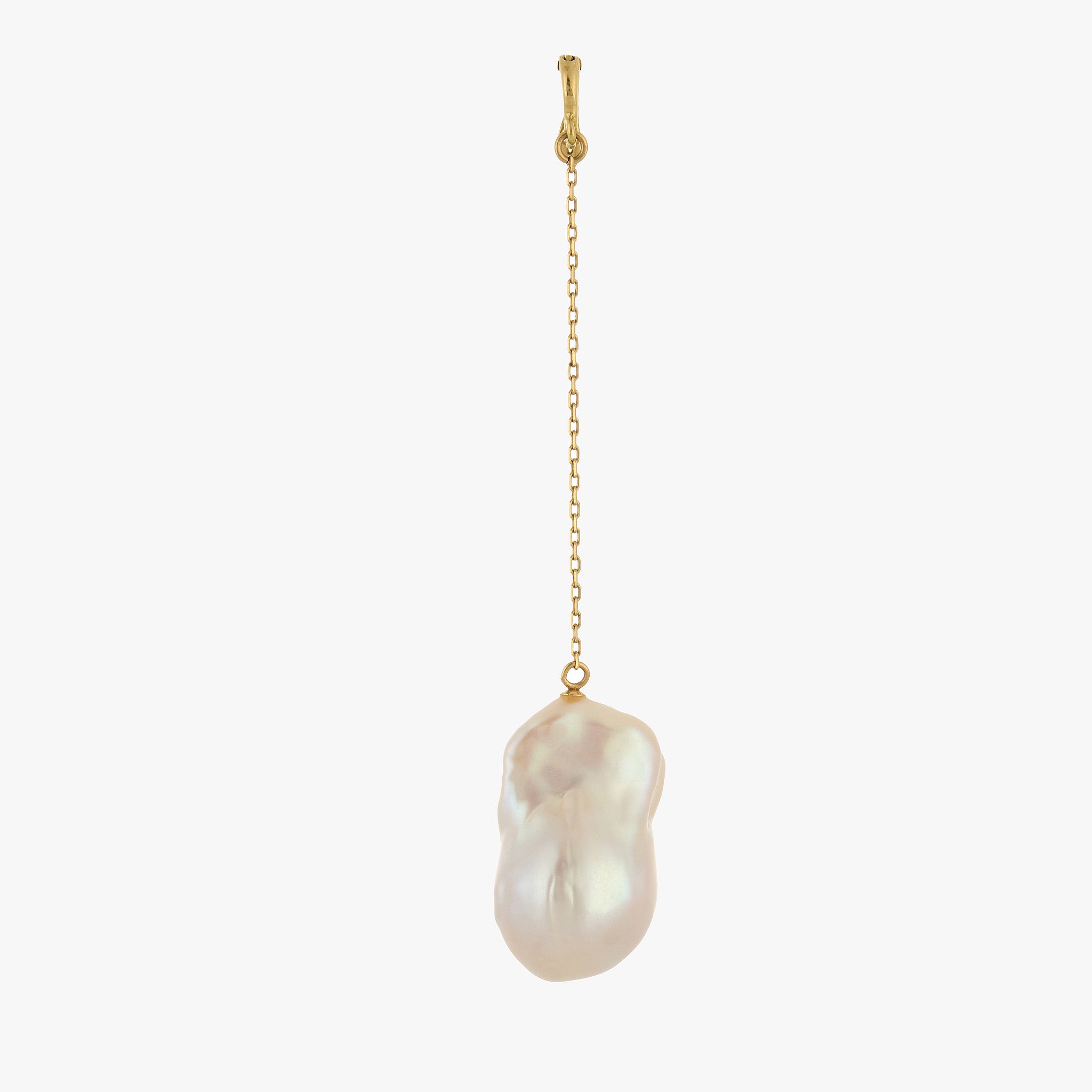 Showcase of Baroque Pearl Charm on white background